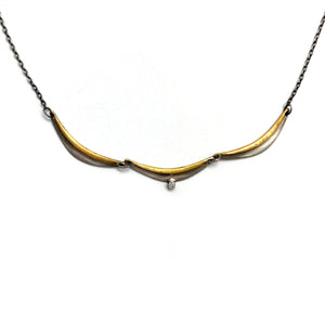 Diamond and Mixed Metal Necklace-Necklaces-Austin Titus-Pistachios