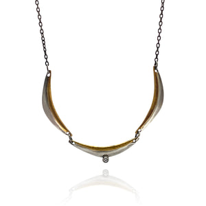 Diamond and Mixed Metal Necklace-Necklaces-Austin Titus-Pistachios