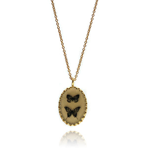 Double Butterfly Necklace-Necklaces-Anna Bankuti-Pistachios