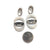 Double Carved Window Earrings - Tourmalated Quartz-Earrings-Heather Guidero-Pistachios