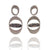 Double Carved Window Earrings - Tourmalated Quartz-Earrings-Heather Guidero-Pistachios