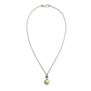 Double Chrysoprase Pendant Necklace-Heather Guidero-Pistachios