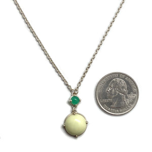 Double Chrysoprase Pendant Necklace-Heather Guidero-Pistachios