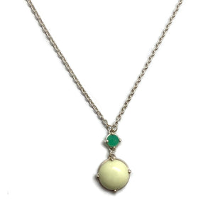 Double Chrysoprase Pendant Necklace-Heather Guidero-Pistachios
