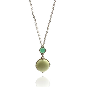 Double Chrysoprase Pendant Necklace-Heather Guidero-Pistachios
