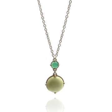 Double Chrysoprase Pendant Necklace