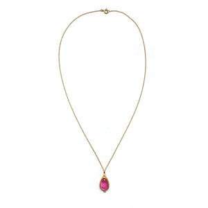 Double Diamond and Pink Tourmaline Necklace-Necklaces-Karin Jacobson-Pistachios
