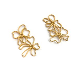Double Floral Stud Earrings-Earrings-Emily Rogstad-Pistachios