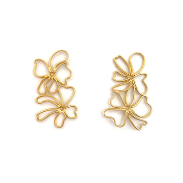 Double Floral Stud Earrings