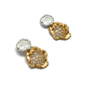 Double Lace Earrings-Earrings-Anna Krol-Pistachios