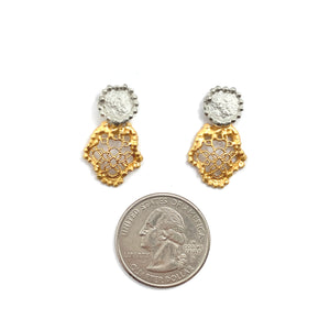 Double Lace Earrings-Earrings-Anna Krol-Pistachios