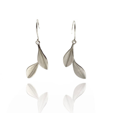 Double Leaf Dangle Earrings
