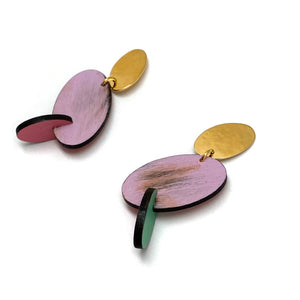Double Oval Earrings-Earrings-Cristina Zani-Pistachios