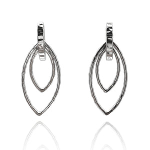 Double Platinum Earrings-Earrings-Sowon Joo-Pistachios
