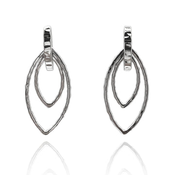 Double Platinum Earrings