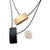 Double Sided Ajustable Necklace Black/Silver & Champagne/Black-Necklaces-Ursula Muller-Pistachios