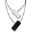 Double Sided Ajustable Necklace Black/Silver & Champagne/Black-Necklaces-Ursula Muller-Pistachios
