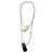 Double Sided Ajustable Necklace Black/Silver & Champagne/Black-Necklaces-Ursula Muller-Pistachios