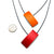 Double Sided Ajustable Necklace Red/Orange & Red/Silver-Necklaces-Ursula Muller-Pistachios