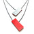 Double Sided Ajustable Necklace Red/Orange & Red/Silver-Necklaces-Ursula Muller-Pistachios