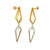 Double Triangle Link Earrings - Gold/Silver-Earrings-Veronika Majewska-Pistachios