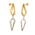 Double Triangle Link Earrings - Gold/Silver-Earrings-Veronika Majewska-Pistachios