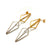 Double Triangle Link Earrings - Gold/Silver-Earrings-Veronika Majewska-Pistachios