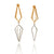 Double Triangle Link Earrings - Gold/Silver-Earrings-Veronika Majewska-Pistachios