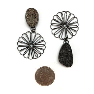 Druzy Bloom Earrings-Earrings-Emily Rogstad-Pistachios