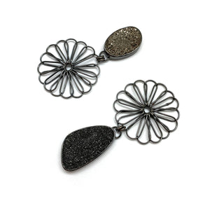 Druzy Bloom Earrings-Earrings-Emily Rogstad-Pistachios