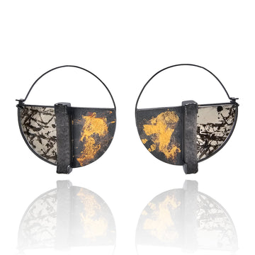 Druzy Semicircle Earrings
