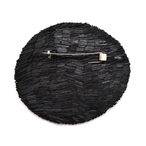 Ebony Circular Statement Brooch-Pins-Ute Kolar-Pistachios