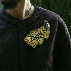 Ember and Earth Brooch-Pins-Carina Shoshtary-Pistachios