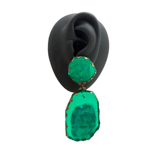 Emerald Acrylic Earrings-Earrings-Nikki Couppee-Pistachios