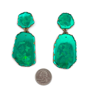 Emerald Acrylic Earrings-Earrings-Nikki Couppee-Pistachios