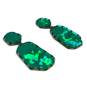 Emerald Acrylic Earrings-Earrings-Nikki Couppee-Pistachios