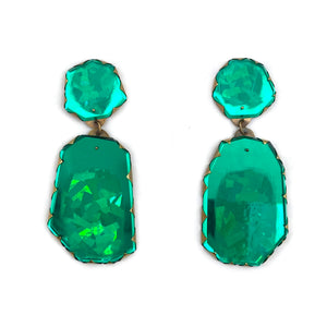 Emerald Acrylic Earrings-Earrings-Nikki Couppee-Pistachios