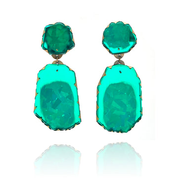 Emerald Acrylic Earrings