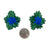Emerald Green Sunburst Stud Earrings-Earrings-Eunseok Han-Pistachios