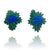 Emerald Green Sunburst Stud Earrings-Earrings-Eunseok Han-Pistachios
