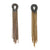 Emily Lewis - "Ball Chain Studs Asymmetric, Long"-Earrings-Earrings Galore-Pistachios