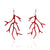 Enamel Coral Earrings - Red-Earrings-Georgia Charal-Pistachios