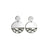 Erika Novak - "Voronoi Peaks Half Moon Double Drops"-Earrings-Earrings Galore-Pistachios