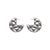 Erika Novak - "Voronoi Peaks Three Quarter Moon Hoops"-Earrings-Earrings Galore-Pistachios