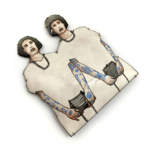 Esteban Erosky - We Are One Brooch-Pins-Precious Collective-Pistachios