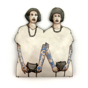 Esteban Erosky - We Are One Brooch-Pins-Precious Collective-Pistachios