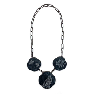 Etched Black Jasper Necklace-Necklaces-Kelly Jean Conroy-Pistachios