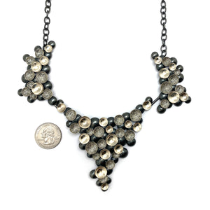 Etched Bubble Statement Necklace-Necklaces-So Young Park-Pistachios