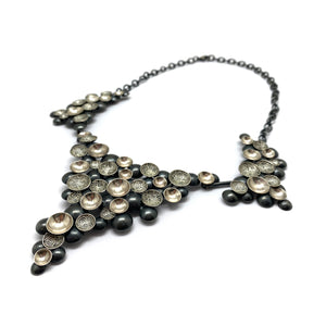 Etched Bubble Statement Necklace-Necklaces-So Young Park-Pistachios