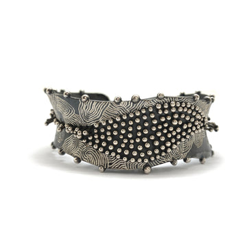 Etched Silver Cuff